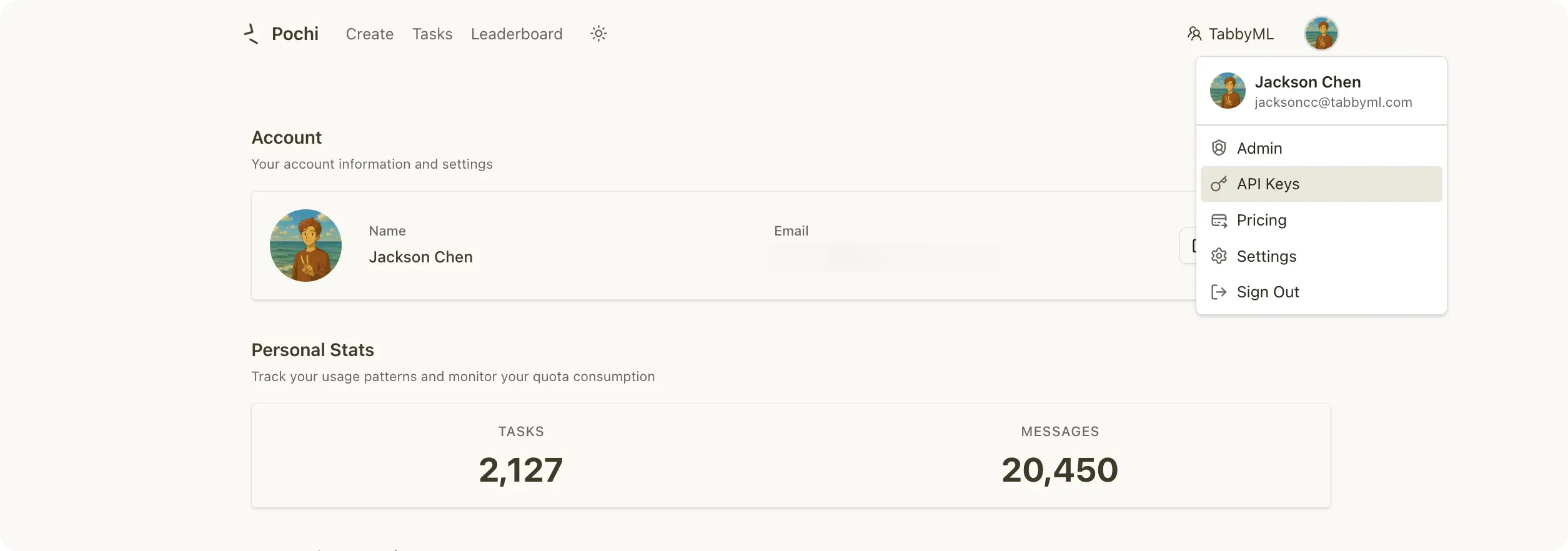 User button overview