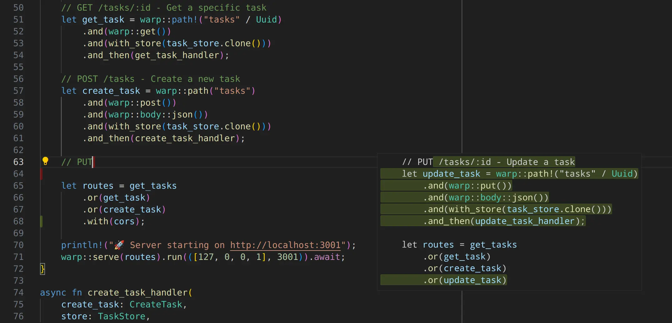 Tab Completion showing suggestion via diff